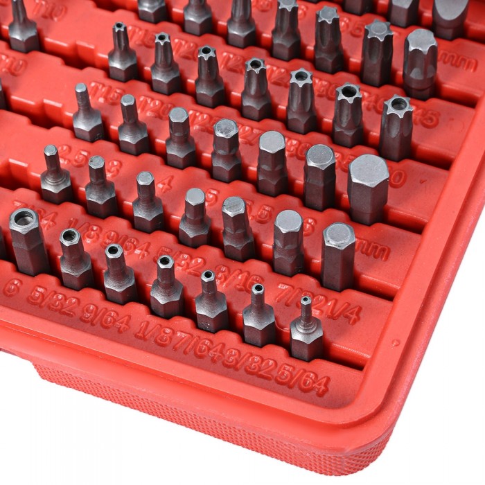 100PCS SCREWDRIVER SECURITY BIT SET TORX STAR TAMPER SCREWS HEX KEY